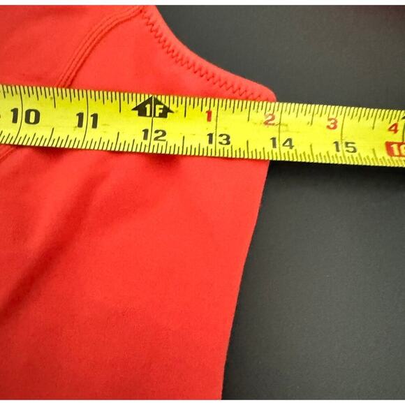 Gigi C Sport NWOT The Gia Belted Romper Open Back 90s Style In Coral Size Medium - Picture 9 of 10